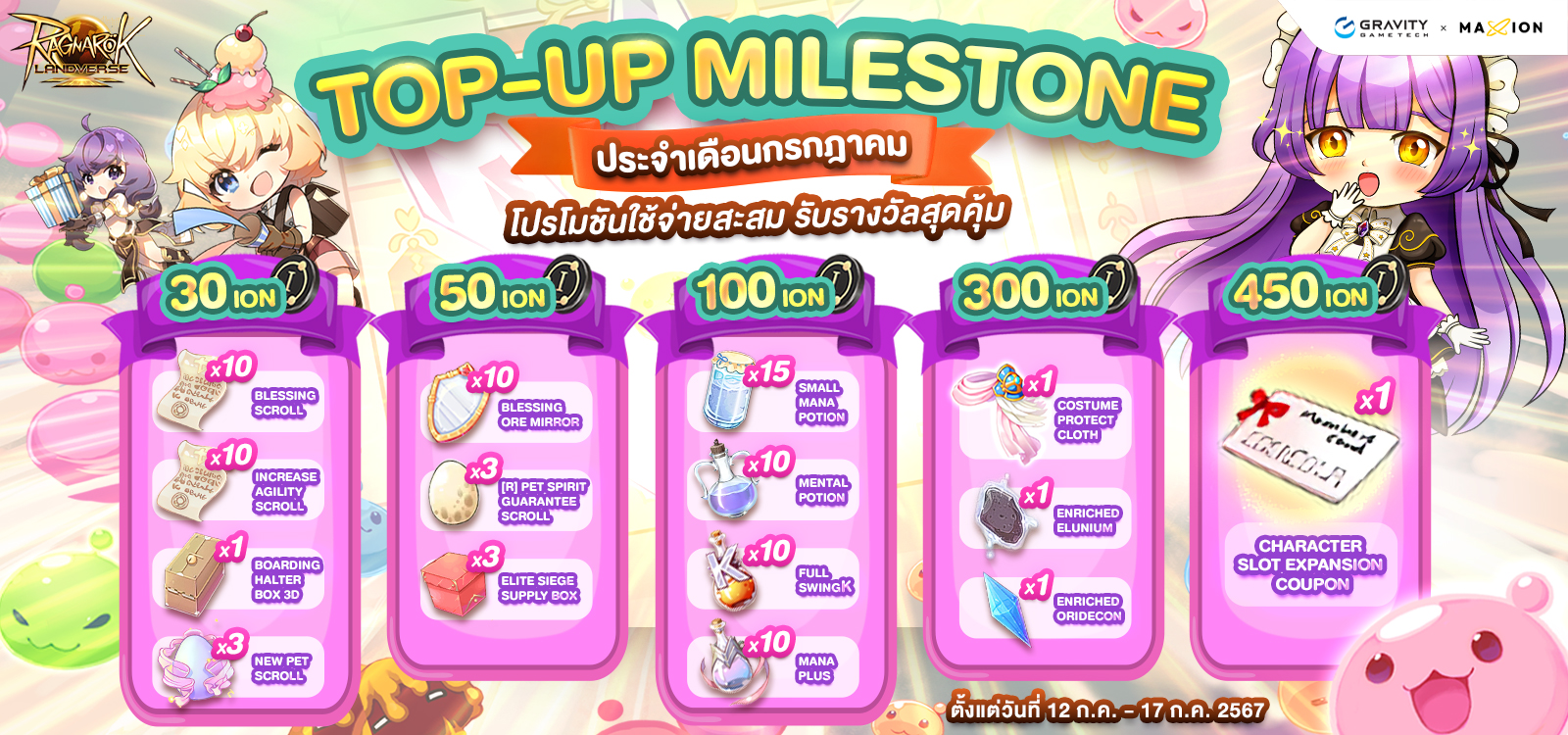 Ragnarok Landverse Thailand Top-Up Milestone💰 เติมเงินสะสม ปลดล็อกรางวัล✨